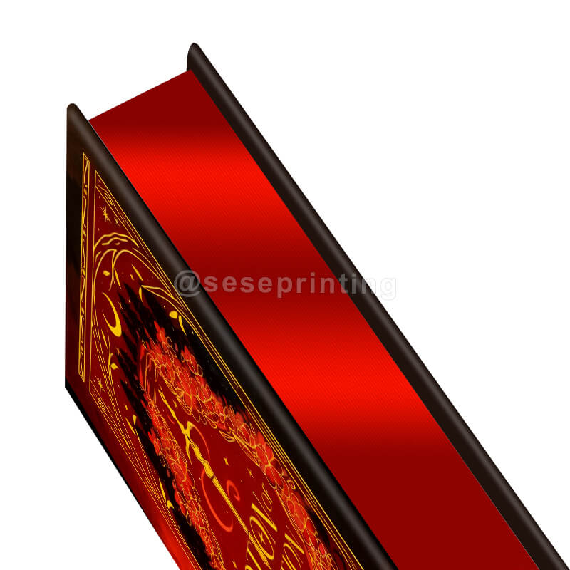 Hardcover Fiction Book with Gold Foiling on the Cover, Custom Sprayed Edges 9