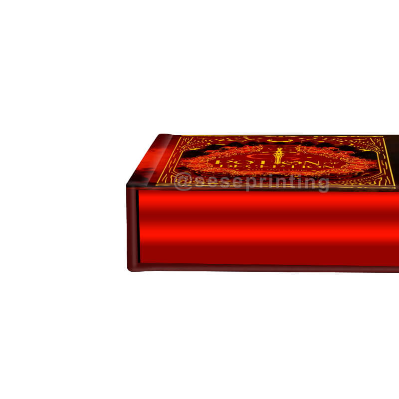 Hardcover Fiction Book with Gold Foiling on the Cover, Custom Sprayed Edges 10