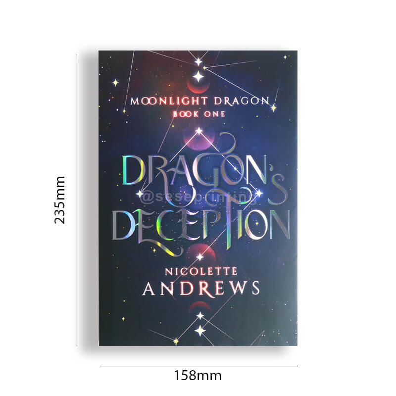 Hardcover Books with Holographic Foil Stamping on Dust Jacket, Printed Endpapers, Digital Edge Printing 6