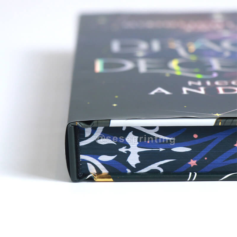 Hardcover Books with Holographic Foil Stamping on Dust Jacket, Printed Endpapers, Digital Edge Printing 12