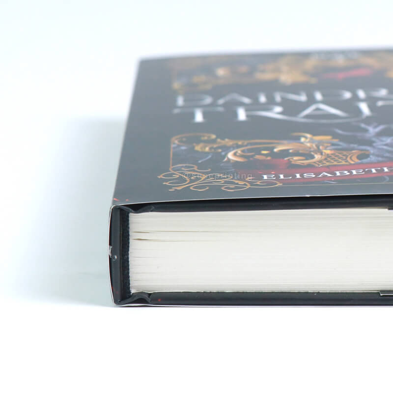 White Paper Hardcover Books with Matte Lamination, Dust Jacket, and Plain Coloured Ribbon 11