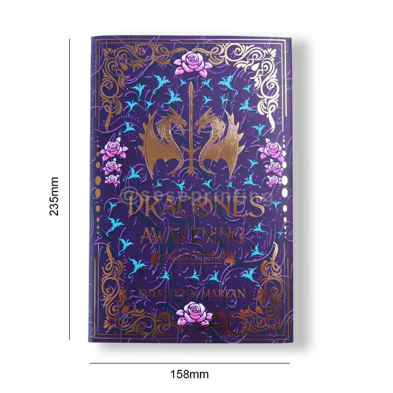 Soft Touch Hardback Book with Color Printing Endsheets, Dust Jackets and Sprayed Edges 6