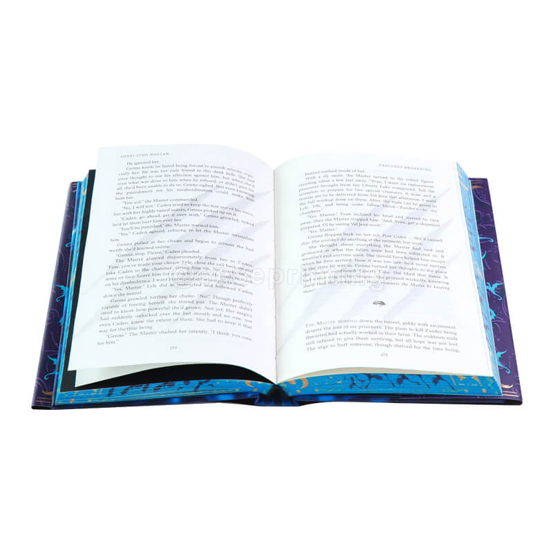 Soft Touch Hardback Book with Color Printing Endsheets, Dust Jackets and Sprayed Edges 8