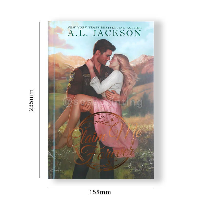 Hardcover Fantasy Book with Gold Foiling on Cover, Laser Engraving Edges, and Endpapers 6