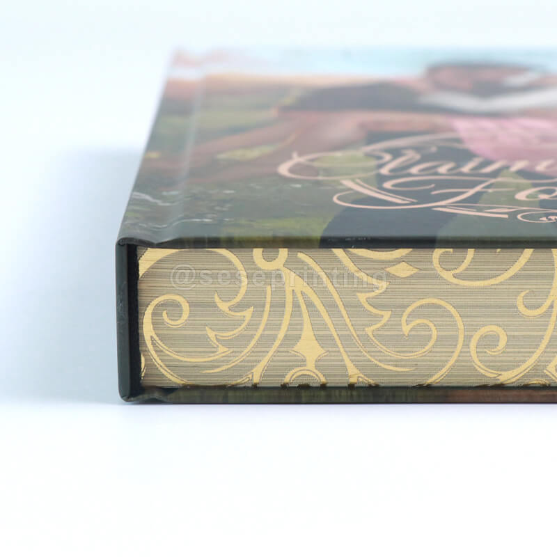 Hardcover Fantasy Book with Gold Foiling on Cover, Laser Engraving Edges, and Endpapers 11