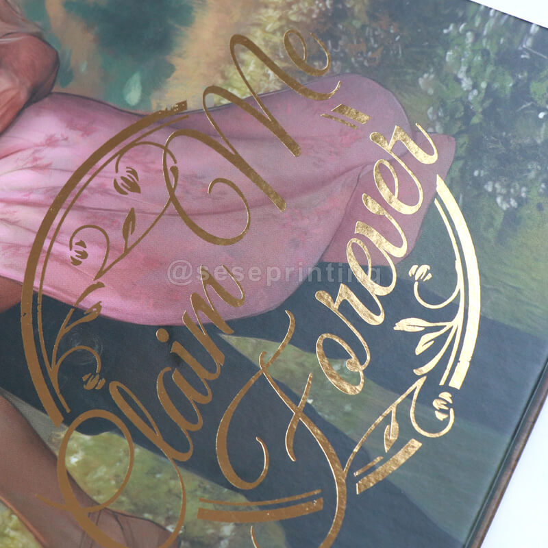 Hardcover Fantasy Book with Gold Foiling on Cover, Laser Engraving Edges, and Endpapers 9