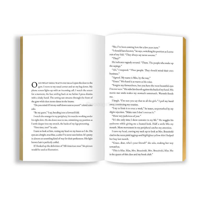 Paperback Book with Gold Foiled Cover, Gilded Edges, and Ribbon 7