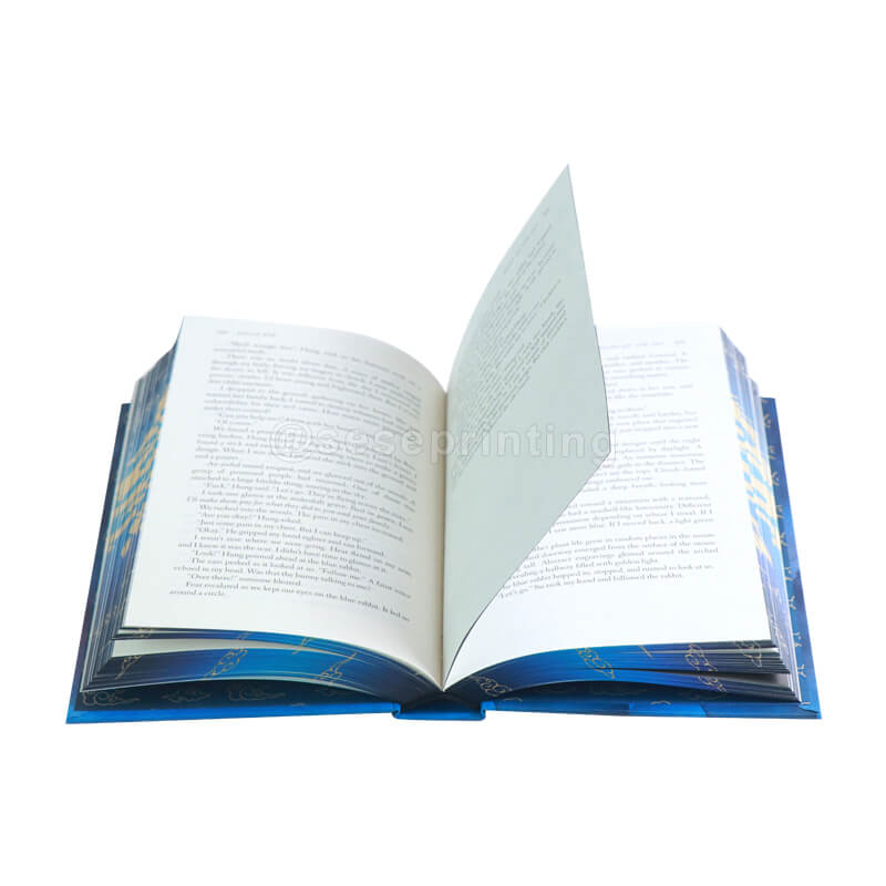 Hardcover Book with Printed Endpapers, Black Head and Tail Bands, and Pattern Sprayed Edges 8