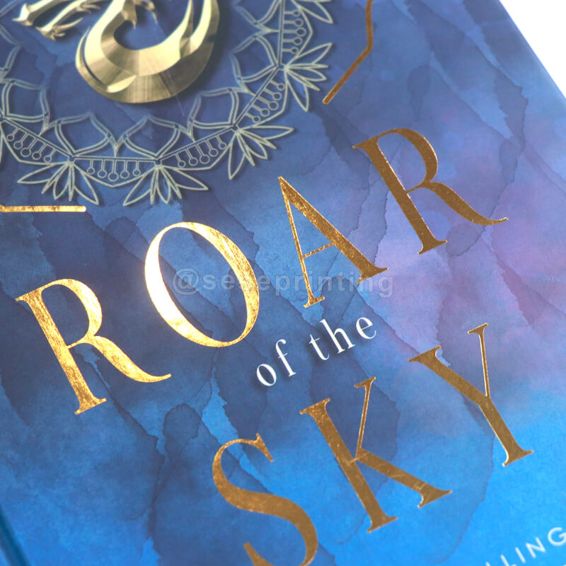 Hardcover Book with Printed Endpapers, Black Head and Tail Bands, and Pattern Sprayed Edges 9