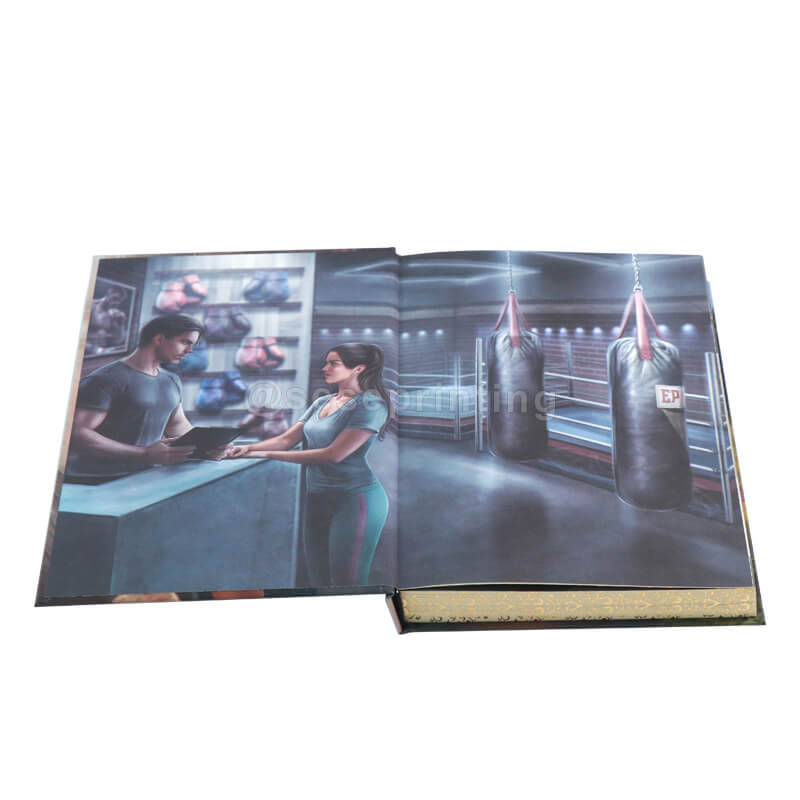 Matte Hardcover Book with Gold Foil Stamping, Endpapers and Laser Engraving Edges 7