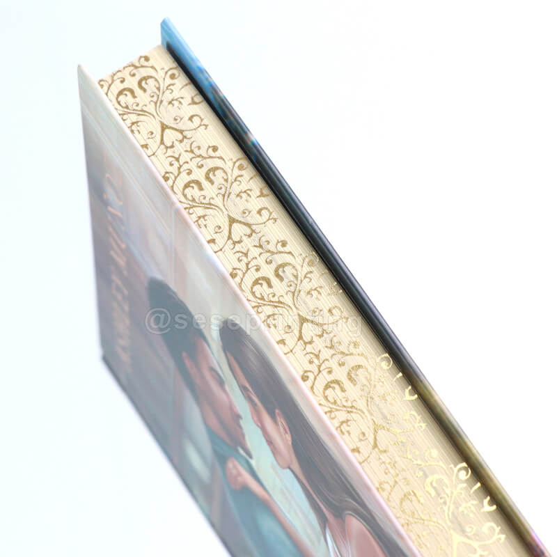 Matte Hardcover Book with Gold Foil Stamping, Endpapers and Laser Engraving Edges 10