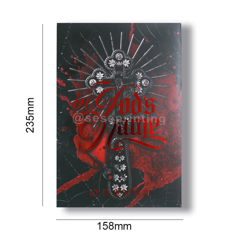 Special Edition Novel with Red Foil Print Cover, Custom Sprayed Edges and Endpapers 6