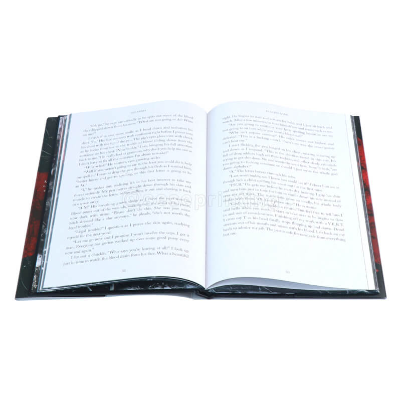 Special Edition Novel with Red Foil Print Cover, Custom Sprayed Edges and Endpapers 8