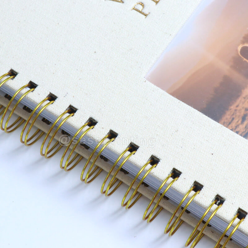 Spiral Binding Hardcover Wedding Planner Printing Guest Journal Book 12