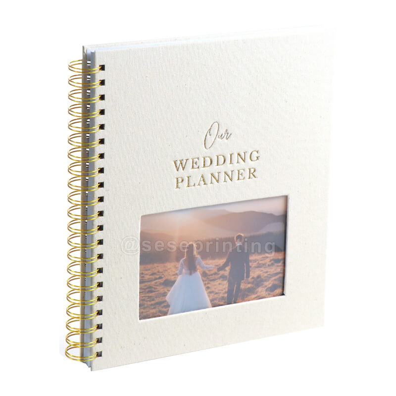 Spiral Binding Hardcover Wedding Planner Printing Guest Journal Book 8