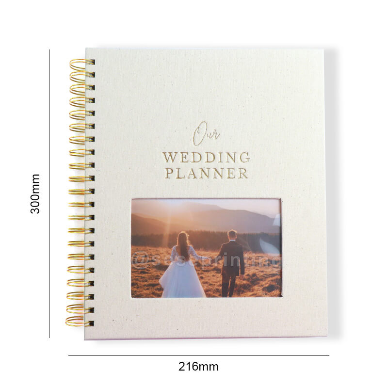 Spiral Binding Hardcover Wedding Planner Printing Guest Journal Book 6