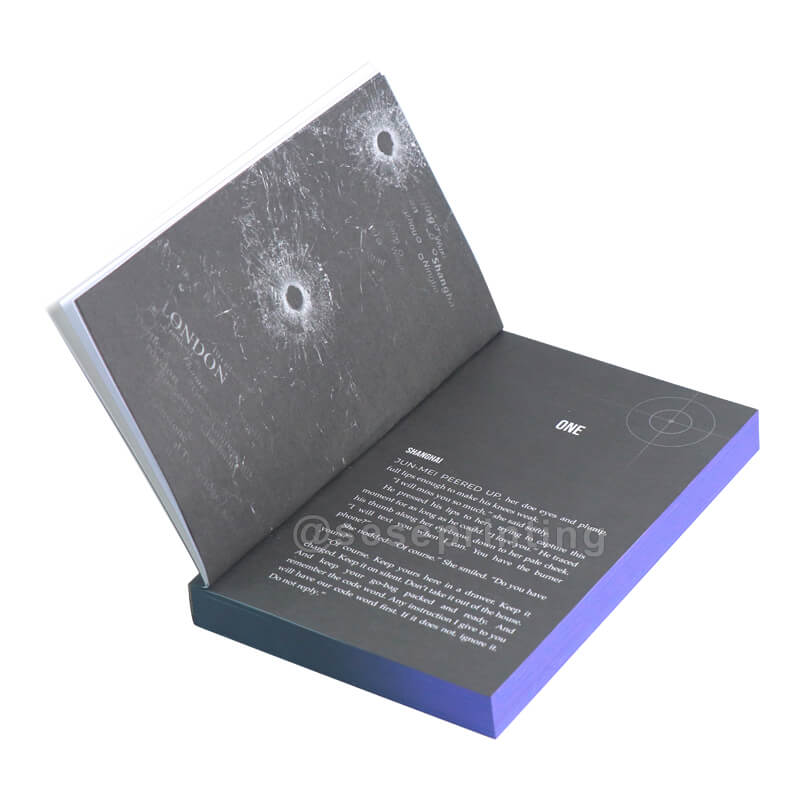 Paperback with Black and White Interior on Cream Paper with Sprayed Edges 7