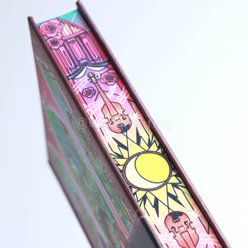 Hardcover Book with Foiling Stamping on Cover, Custom Stenciled Edges 11