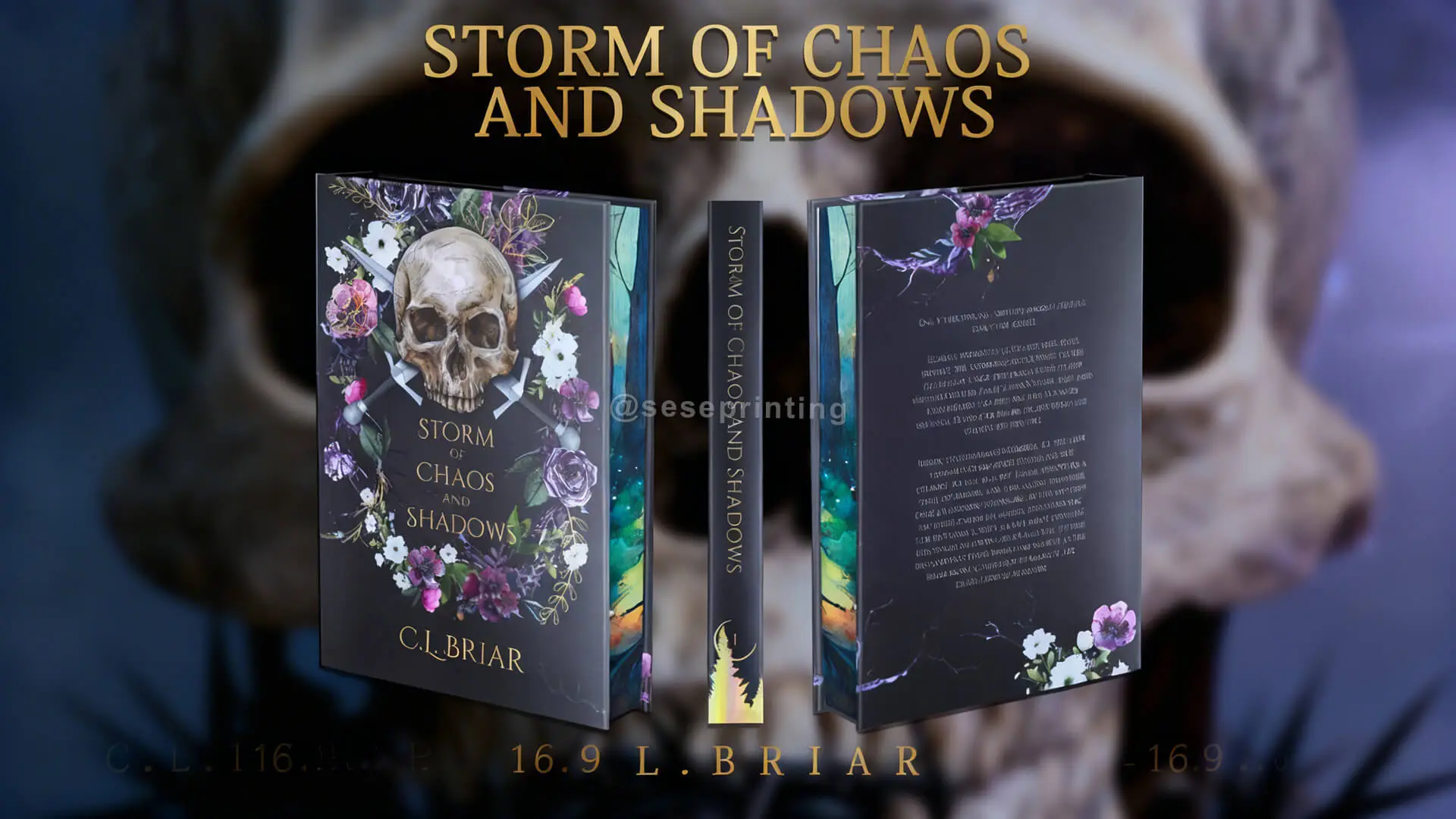 Special Edition Romance Novel with Sprayed Edges, Custom End Papers, Dust Jacket with Foiled Design 1