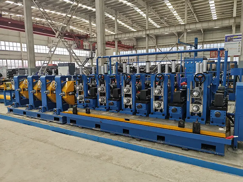 HG102 MS steel tube making machine with quick change roller system 1
