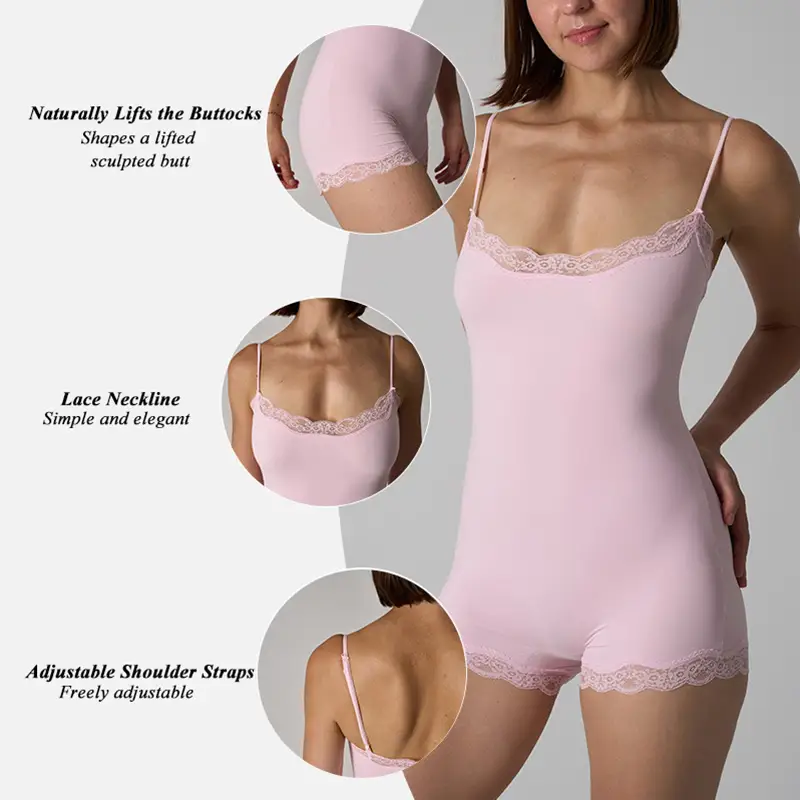 Breathable Butt Lifting Sexy Lace Slim Fit Bodysuit for Women 1