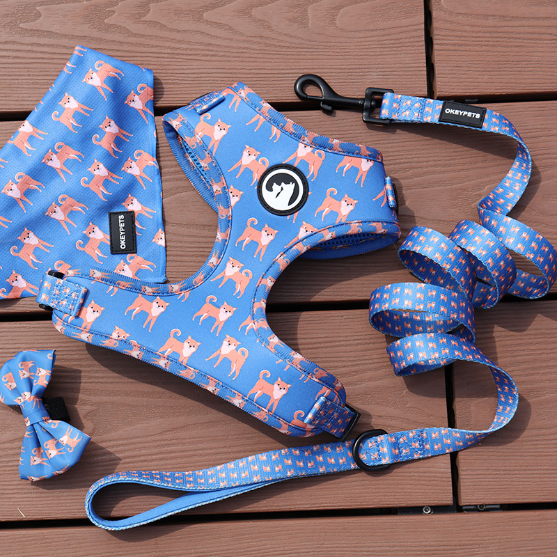 Fabricant de harnais rembourrés pour chiens OKEYPETS de qualité, couleur rose 14