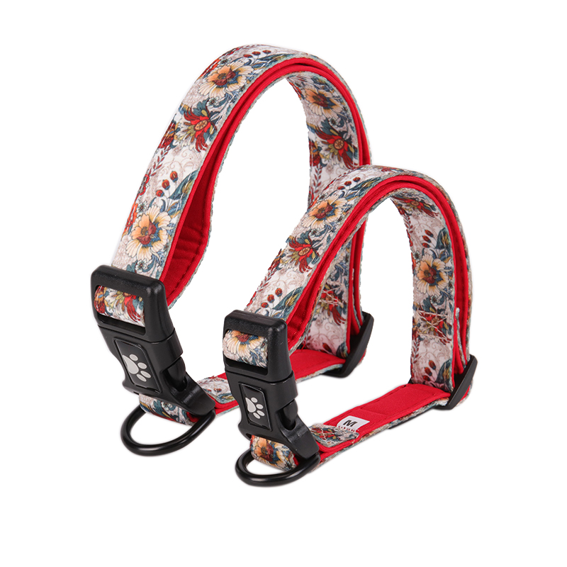 Collier pour chien personnalisé OKEYPETS en tissu double couche avec boucle de sécurité 13