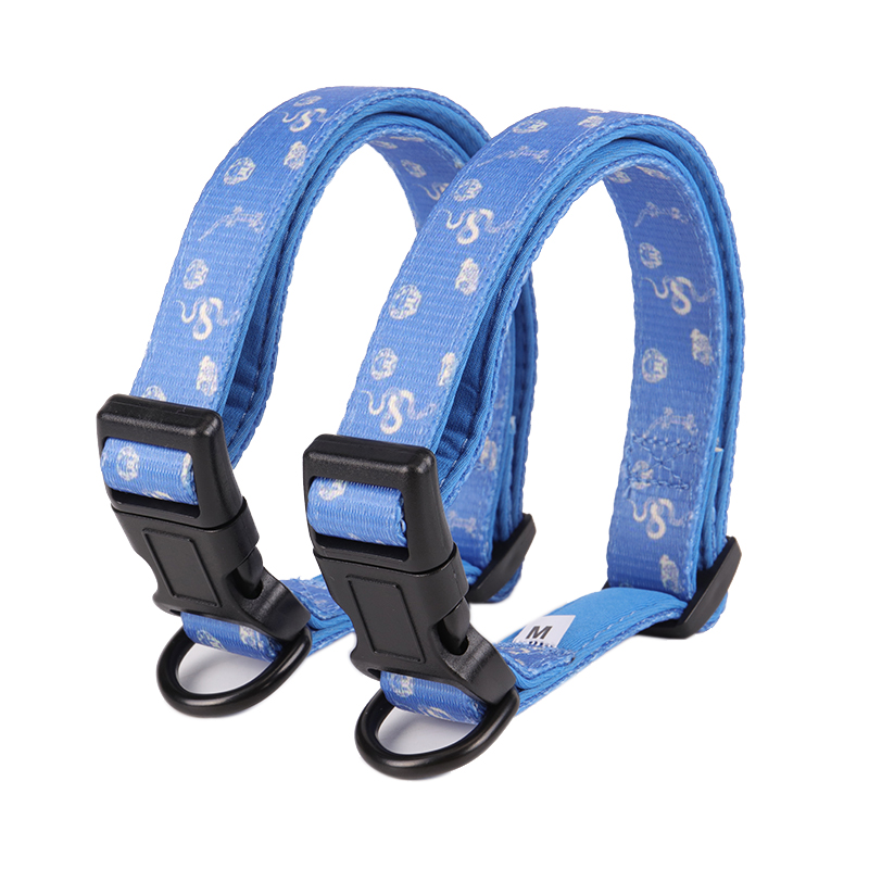 Collier pour chien personnalisé OKEYPETS en tissu double couche avec boucle de sécurité 12
