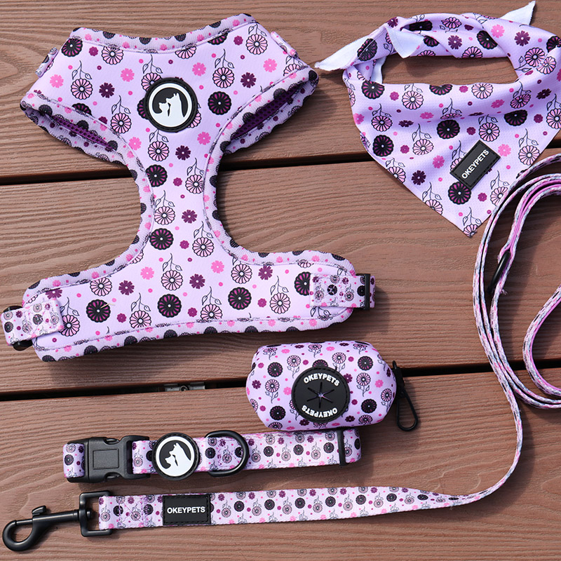 OKEYPETS Harnais et laisse anti-traction confortables pour la sécurité et l'entretien de votre animal de compagnie en extérieur 18