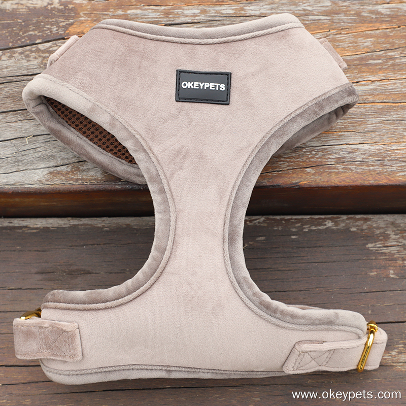 Harnais pour chien OKEYPETS chaud, doux, réglable et anti-traction en velours 16