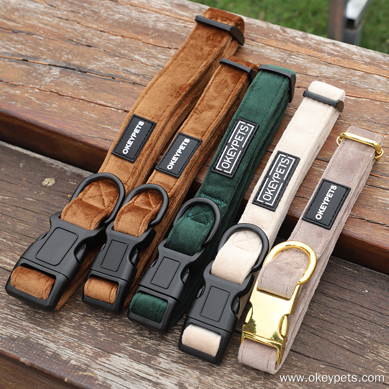 Harnais pour chien OKEYPETS chaud, doux, réglable et anti-traction en velours 15