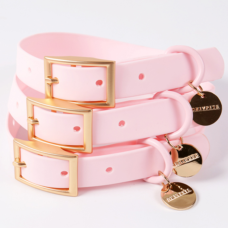 OKEYPETS Wholesale 7 Colors PVC Dog Collar Dog Leash  Custom Waterproof PVC Dog Lead Collar With Name Tag 19