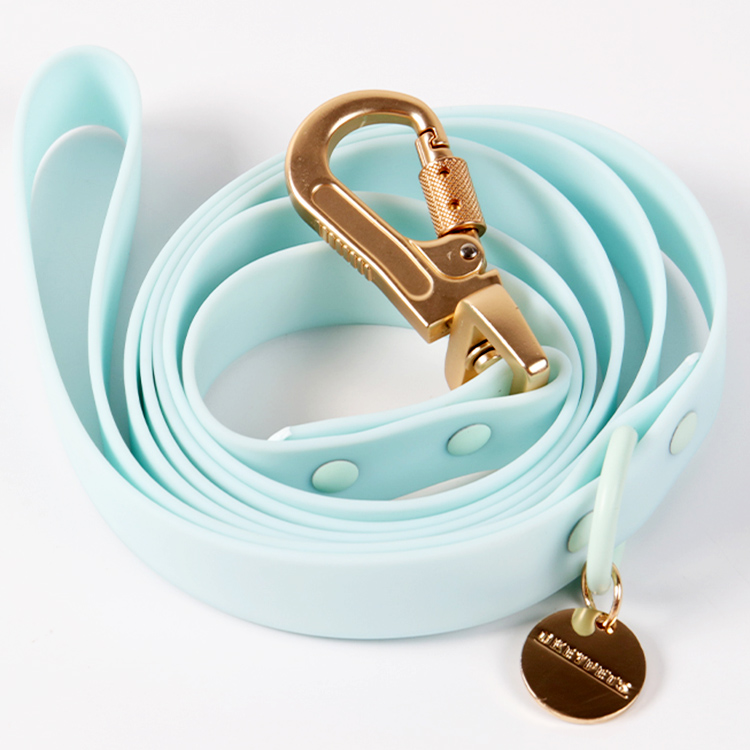 OKEYPETS Wholesale 7 Colors PVC Dog Collar Dog Leash  Custom Waterproof PVC Dog Lead Collar With Name Tag 24