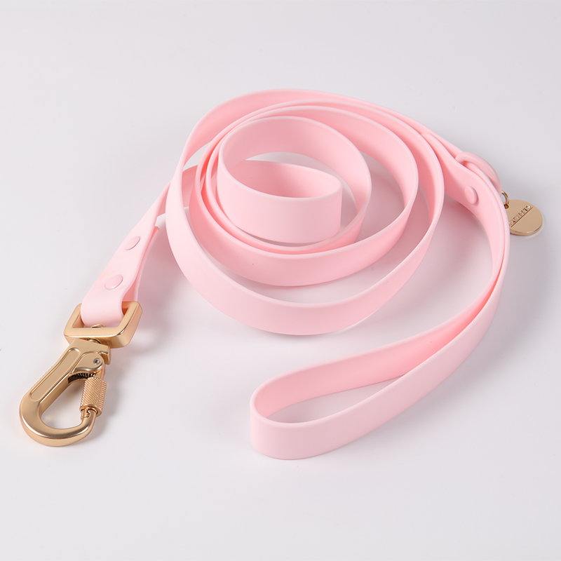 OKEYPETS Wholesale 7 Colors PVC Dog Collar Dog Leash  Custom Waterproof PVC Dog Lead Collar With Name Tag 20