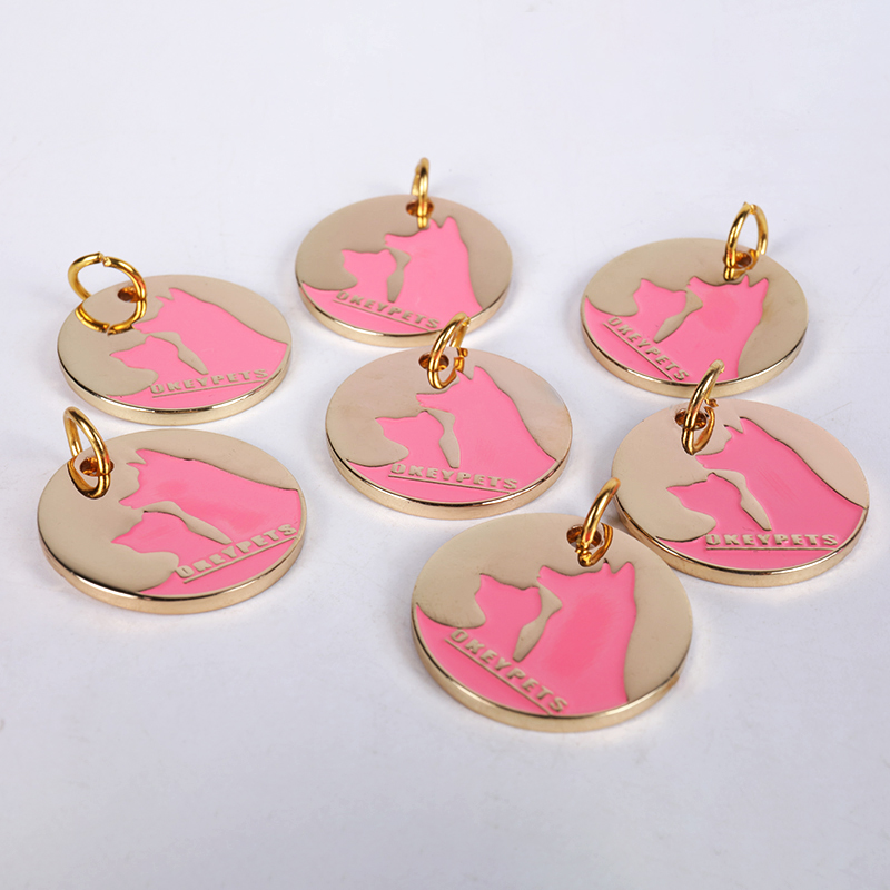 Collier personnalisé gravé de la marque OKEYPETS, collier tendance avec étiquette nominative imprimée pour chien 11