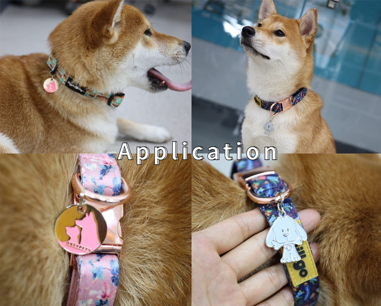 Collier personnalisé gravé de la marque OKEYPETS, collier tendance avec étiquette nominative imprimée pour chien 31