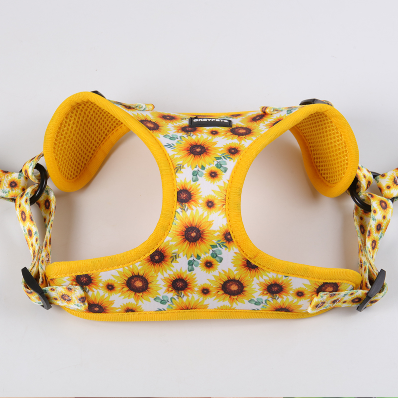 OKEYPETS Nouveau harnais pour chien design facile à enfiler, logo personnalisé, vente en gros, petit ensemble de harnais de luxe mignon facile à enfiler 13