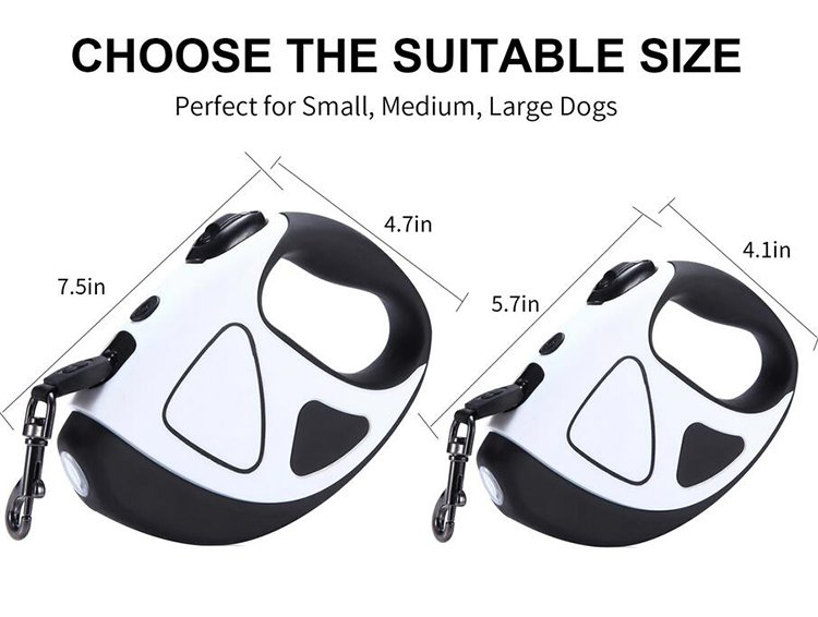 Laisse rétractable pour chien de 4,9 m avec lampe torche 6
