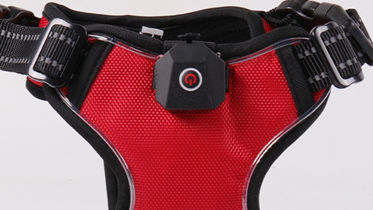 OKEYPETS, vente en gros de harnais pour chien rechargeable USB, sécurité pour animaux de compagnie, anti-traction, harnais LED pour chiens de taille moyenne. 6