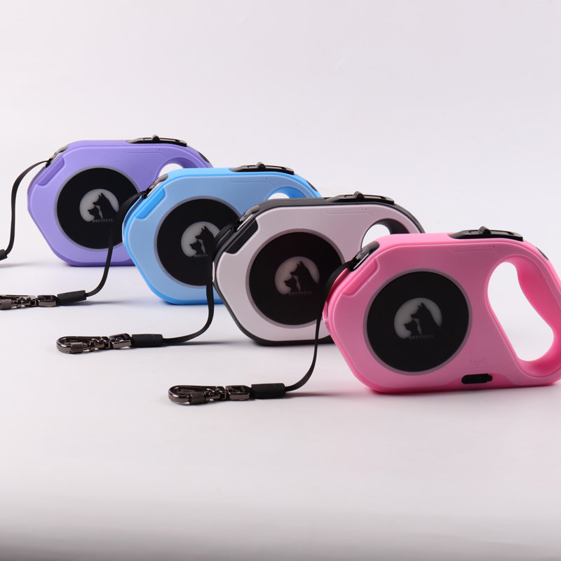 Laisse rétractable OKEYPETS personnalisée avec lampe torche LED pour chiens de petite, moyenne et grande taille 13