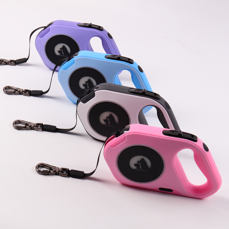 Laisse rétractable OKEYPETS personnalisée avec lampe torche LED pour chiens de petite, moyenne et grande taille 14