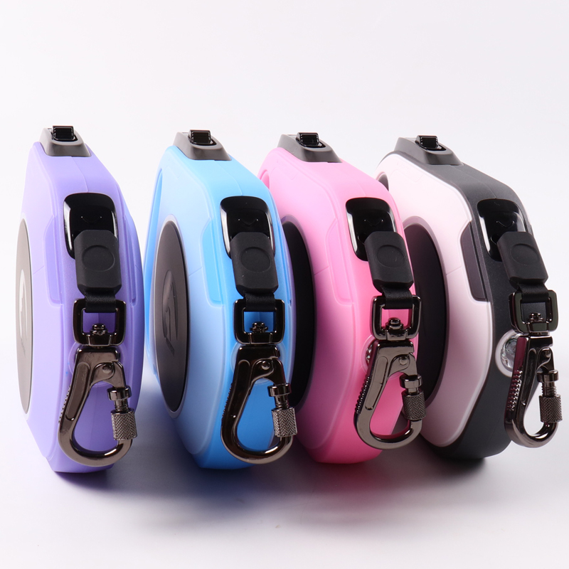 Laisse rétractable pour chien avec lampe torche LED intégrée | Rotation à 360° anti-nœuds 16