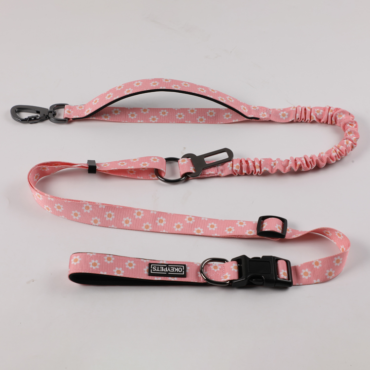 Laisse élastique personnalisée OKEYPETS pour chien, double poignée, robuste, avec logo 15