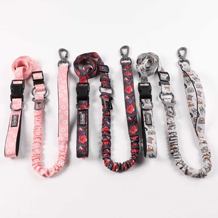 Laisse élastique personnalisée OKEYPETS pour chien, double poignée, robuste, avec logo 16