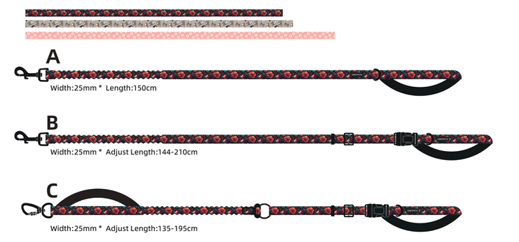 Laisse élastique personnalisée OKEYPETS pour chien, double poignée, robuste, avec logo 7