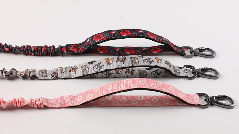 Laisse élastique personnalisée OKEYPETS pour chien, double poignée, robuste, avec logo 12