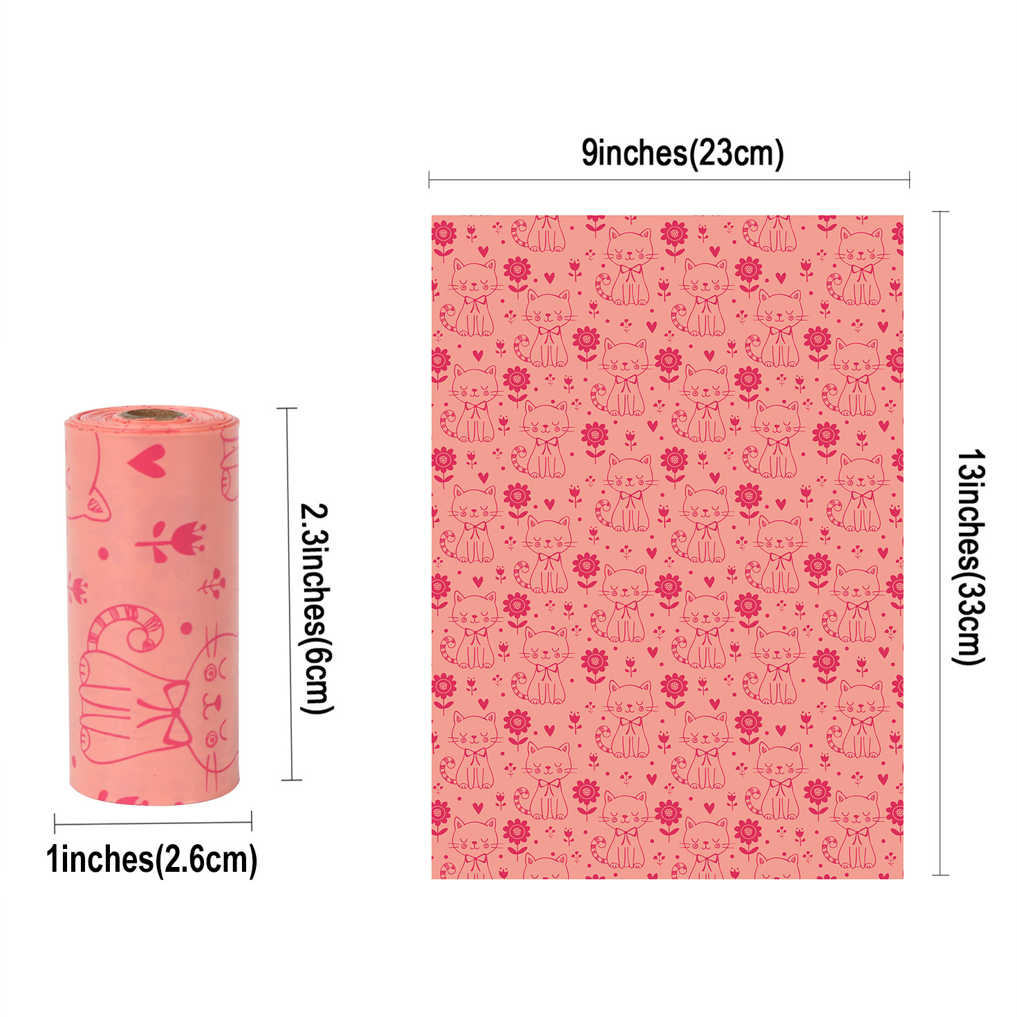 Distributeur en gros de sacs à déjections canines imperméables en plastique imprimé, écologiques et compostables. 15
