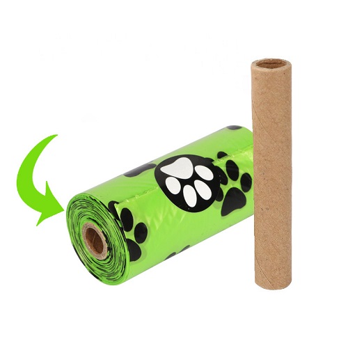 Distributeur en gros de sacs à déjections canines imperméables en plastique imprimé, écologiques et compostables. 18