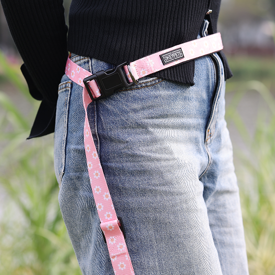 Vlastné multifunkčné ovládateľné sublimačné dizajnové potlačené neoprénové nylonové popruhy bez rúk vodítko pre psov pre vonkajšie použitie 20