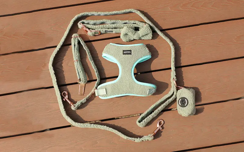 Harnais pour chien en sherpa chaud - Promotion - Ensemble de harnais pour chien en sherpa doux et confortable 1